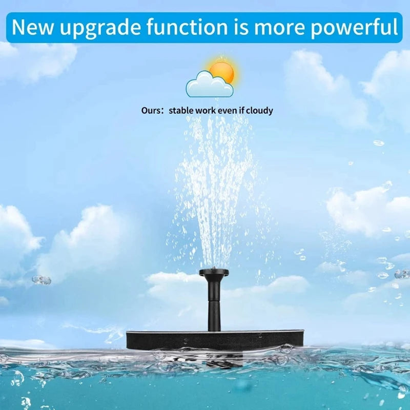 2.5W Solar Fountain Water Pump for Bird Bath Pond Swimming Pool Fish Tank,Outdoor Pump with 6 Nozzle Garden Decor Oasis Select
