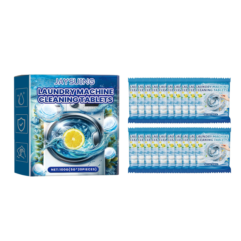 Jaysuing Washing Machine Stain Remover Effervescent Tablets Clean Odors Washing Machine Sink Depth Dirt Removal Cleaning Tablets Oasis Select 1 box