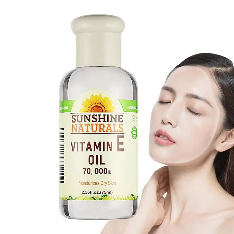 75ml Vitamin E Oil Face Serum Oil Shrink Pores Anti Wrinkle Aging Freckle Anti-wrinkle Lightens Dark Spots Repair Face Skin Care Oasis Select