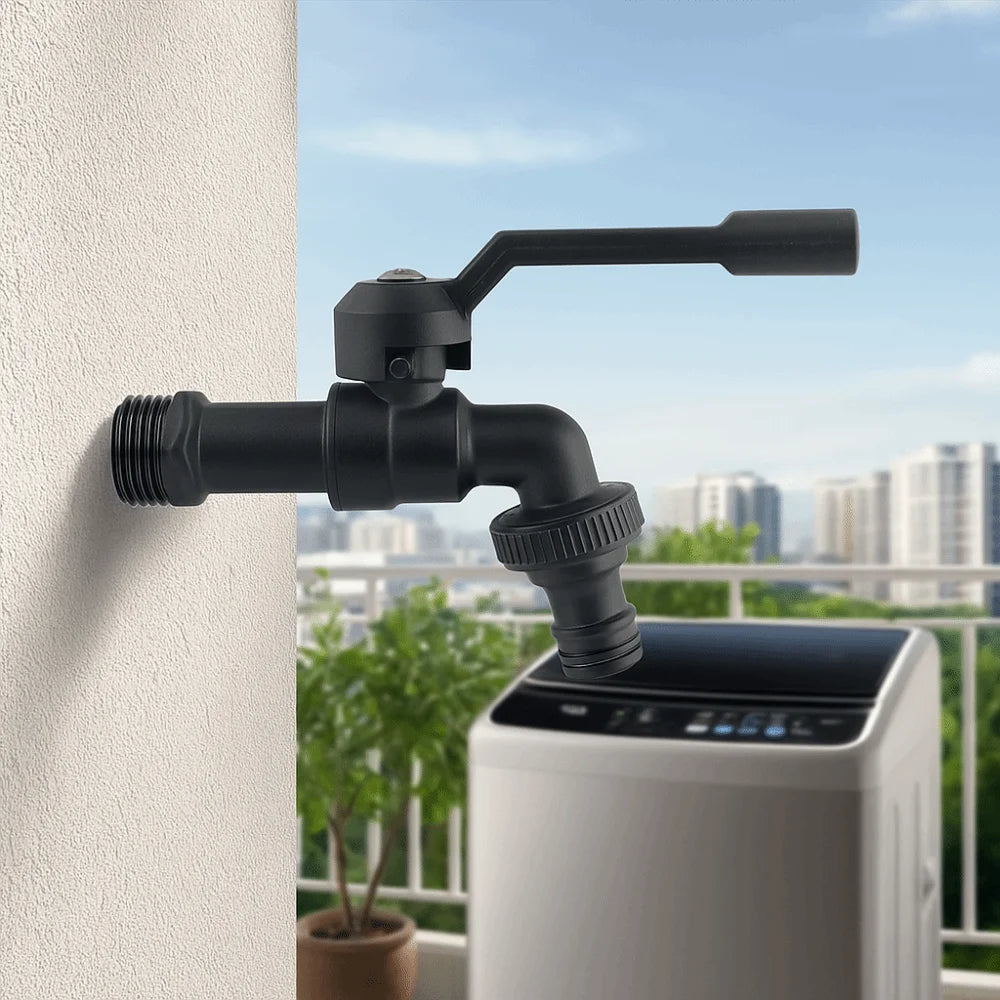 Black Brass Anti-Freeze Bibcock Faucet – Dual Outlet 1/2" Bibcock Faucet Oasis Select