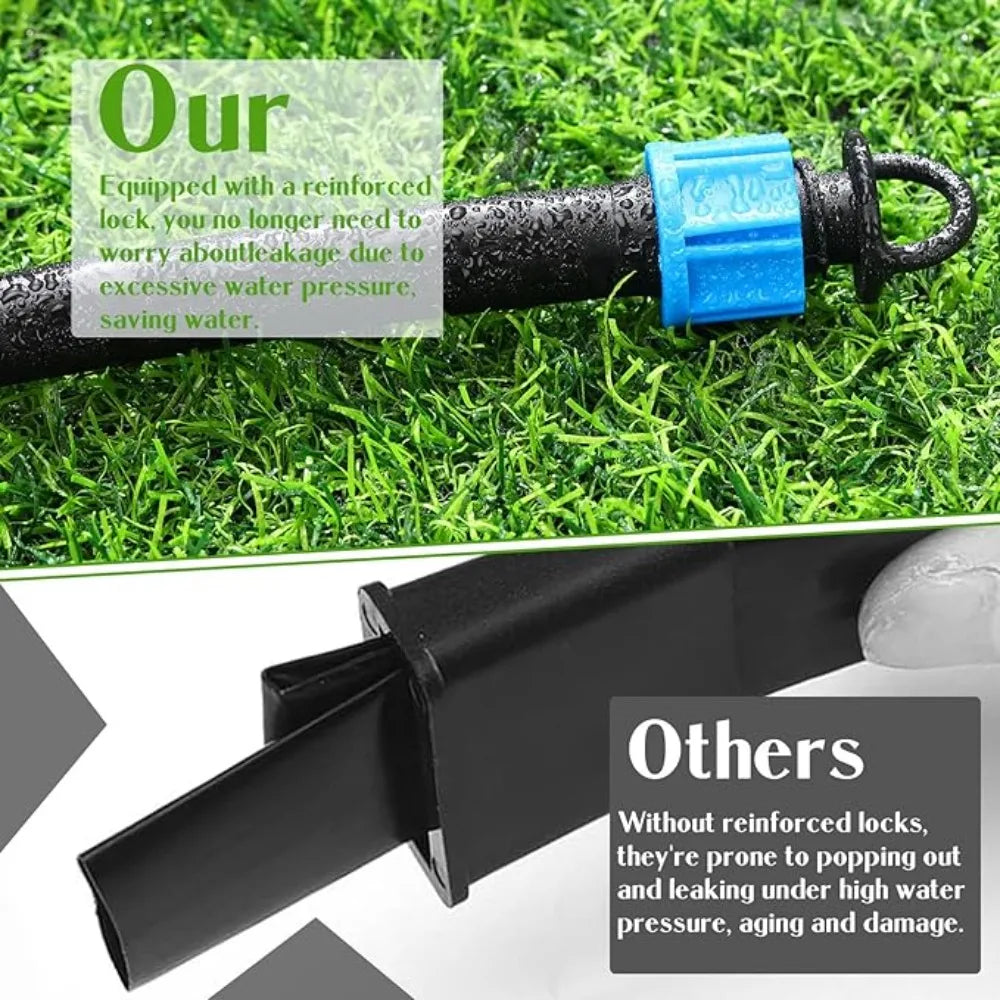 50pcs 16mm Drip Tape Valve Micro Irrigation Watering Save Labyrinth Type Joints Valve Connect to Hose Oasis Select