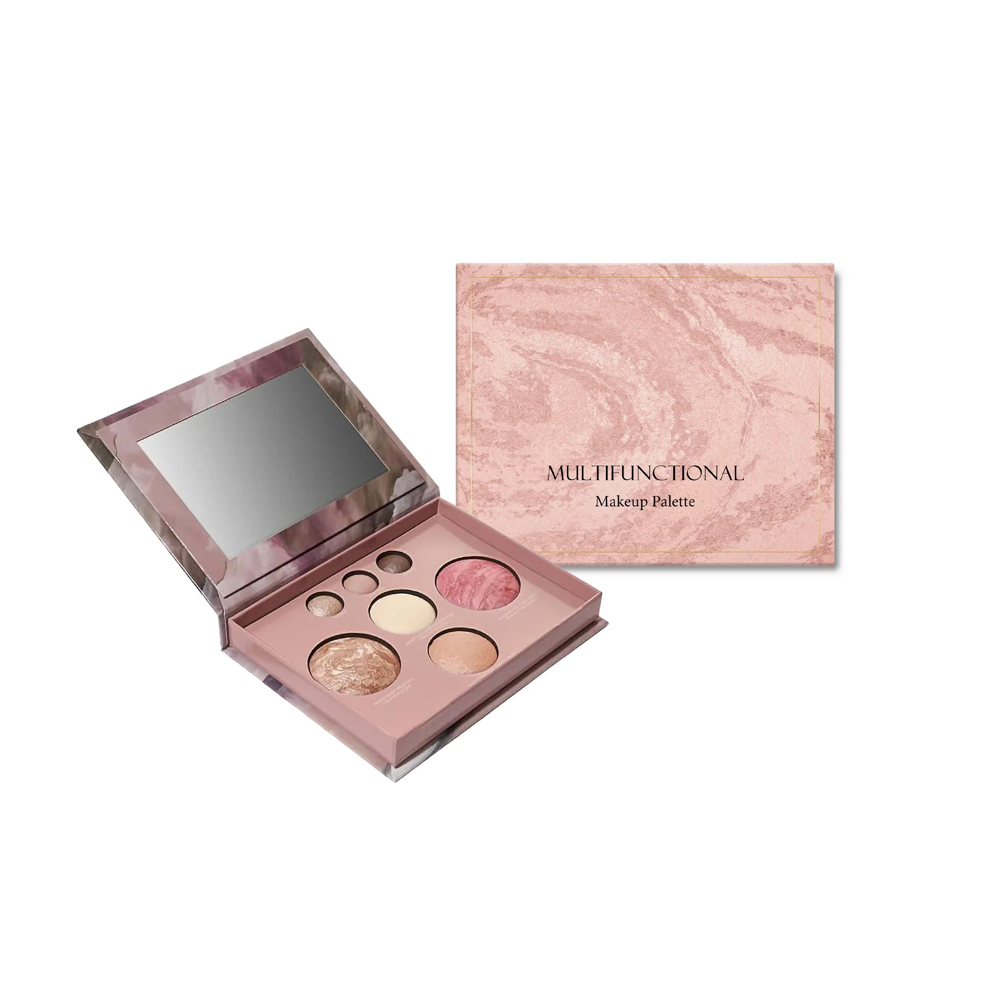 Moisturizing Multi-Functional Makeup Palette Matte and Shimmer, Easy Apply Highlighter Blush Contour Professional Palette Oasis Select 1PC Boxed