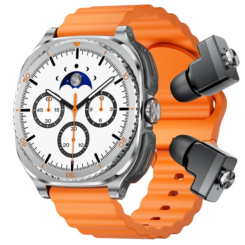 2-in-1 Smart Watch & TWS Earbuds | Fitness Heart Rate Monitor