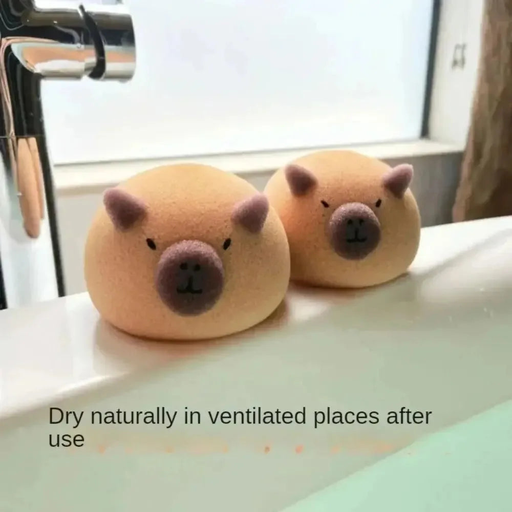 Capybara Bath Sponge – Cartoon Animal Body Scrubber for Kids