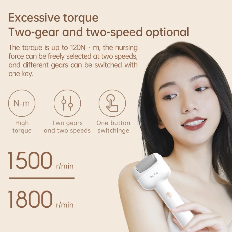 DOCO Electric Pedicure Foot Polishing Artifact to Remove Dead Skin Rub Calluses Beauty foot Grinding Stone Knife Home Foot Care Oasis Select