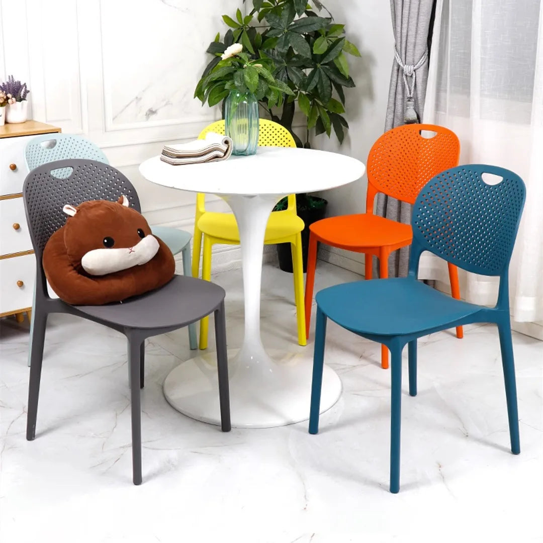 Plastic chair Back chair Thickened desk stool Study home bedroom Nordic creative dining chair can be stacked Oasis Select