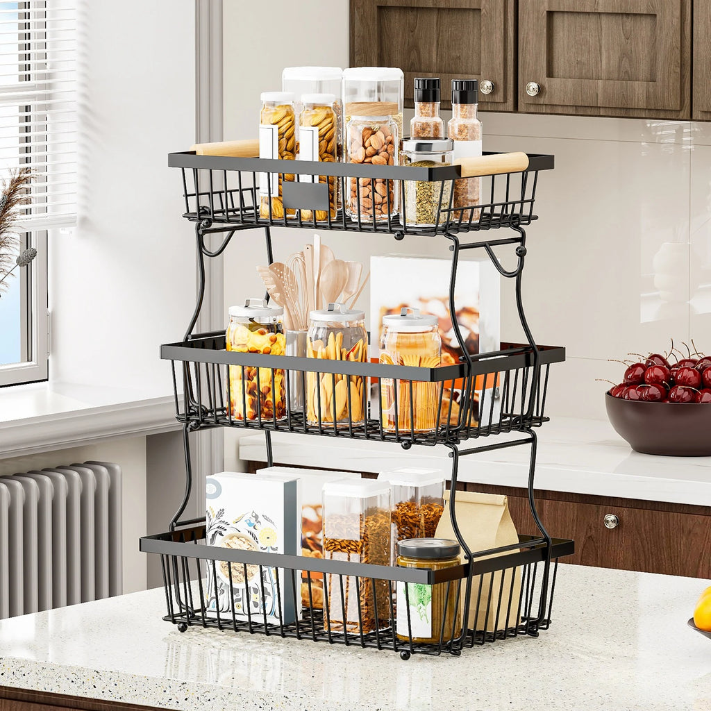 Fruit basket restaurant snack storage fruit basket wrought iron kitchen countertop removable fruit and vegetable storage basket Oasis Select
