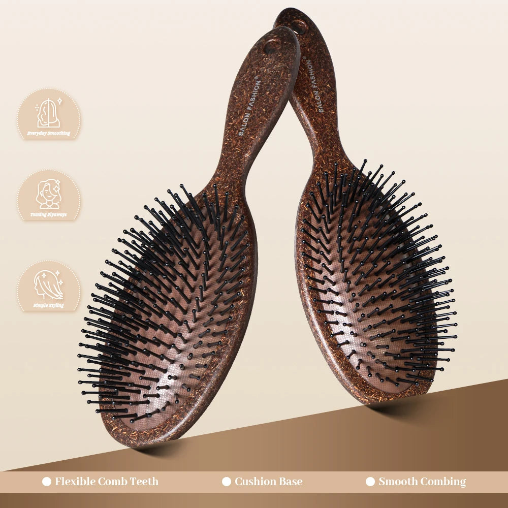 Wood Paddle Hair Brush – Scalp Massage & Detangling Comb Paddle Hair Brush Oasis Select