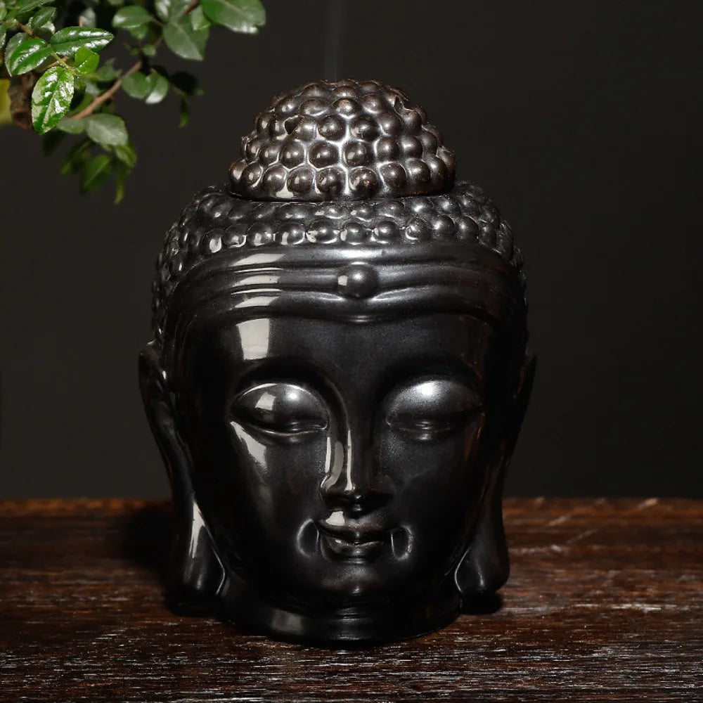 Ceramic Head Aromatherapy Burner Indoor Household Essential Oil Special Incense Burner Handicraft Home Ornament Decoration Oasis Select