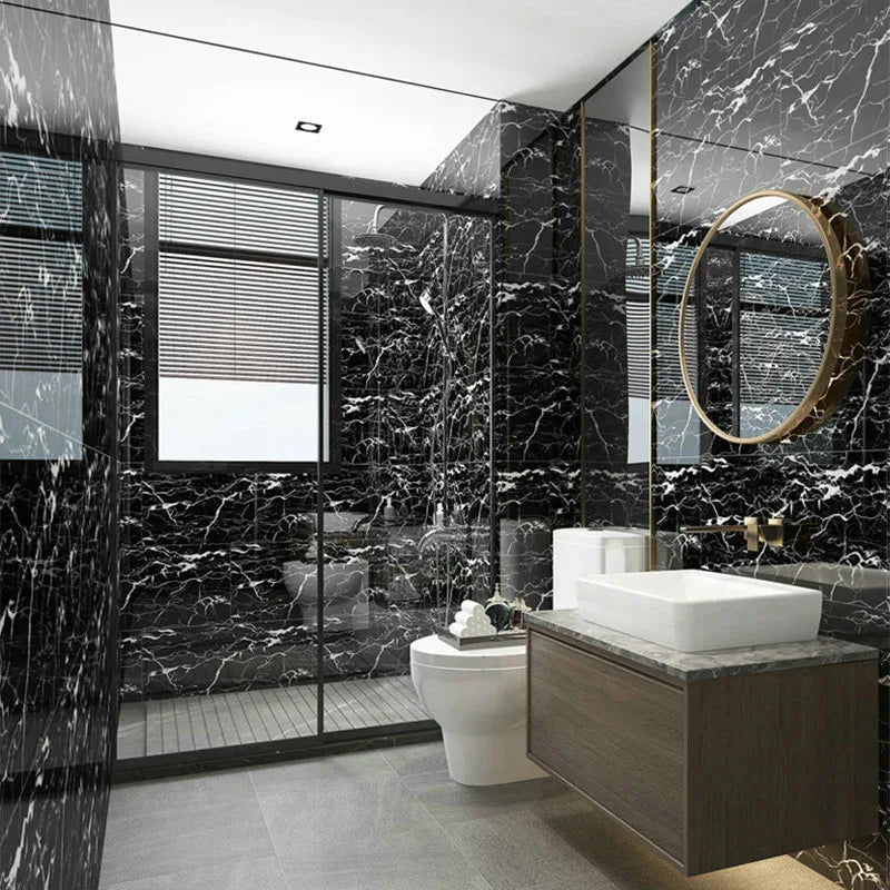 Moisture-proof Adhesive Wall Wallpaper Peel and Stick Wallpaper PVC Waterproof Wall Stickers Imitation Tile Pasting Bathroom Oasis Select
