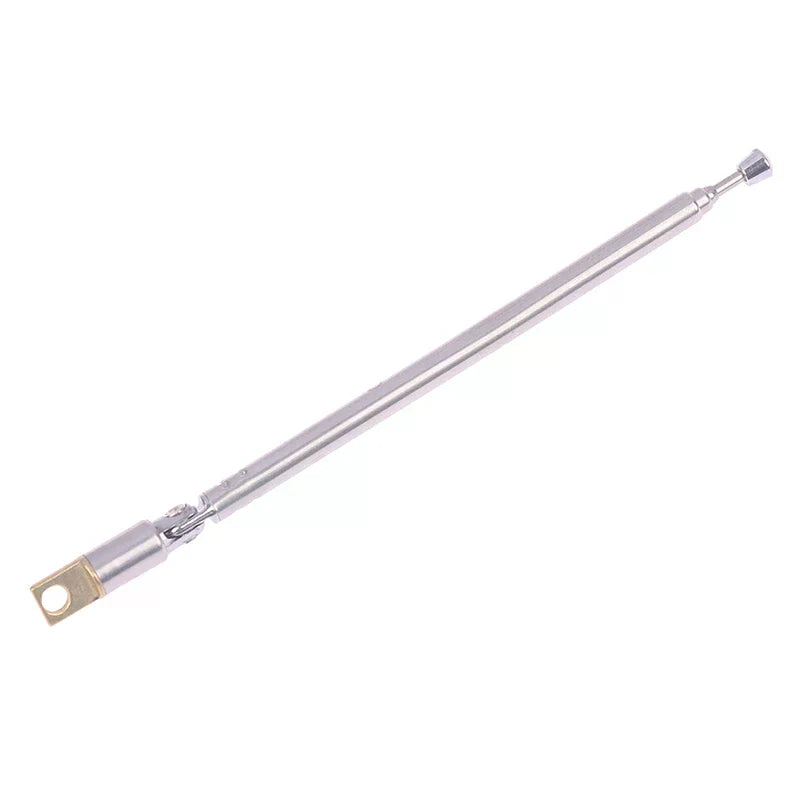 1Pc 4 Section Telescopic Stainless Steel AM FM Radio Antenna Universal Head Speaker Radio Pull Rod Oasis Select