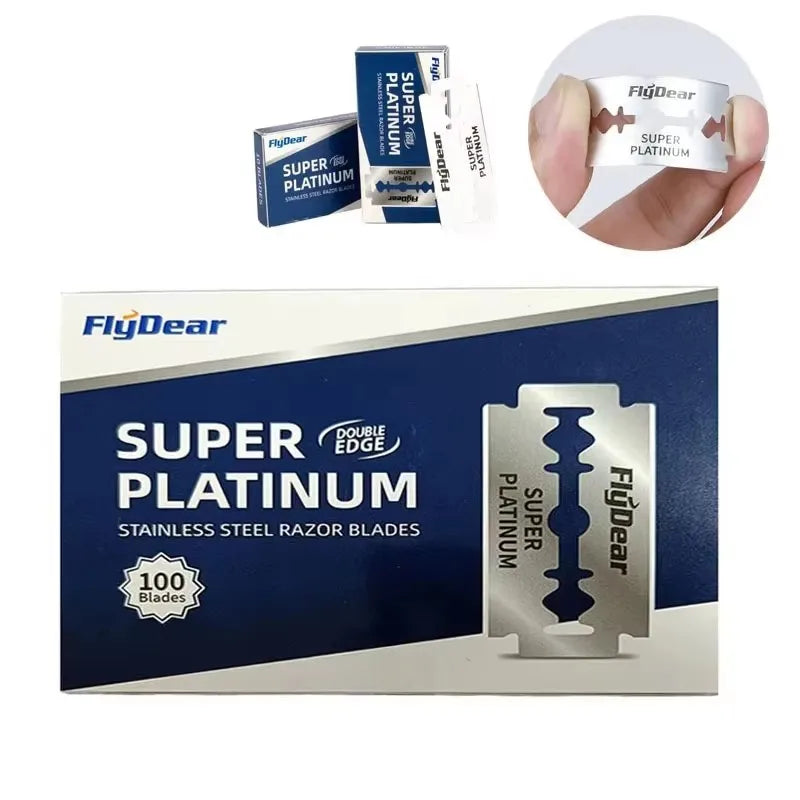10/40/80pcs Stainless Steel Razor Blade Old-Fashioned Manual Double-Sided Razor Blade Hairdressing Barber Shop Tools Oasis Select