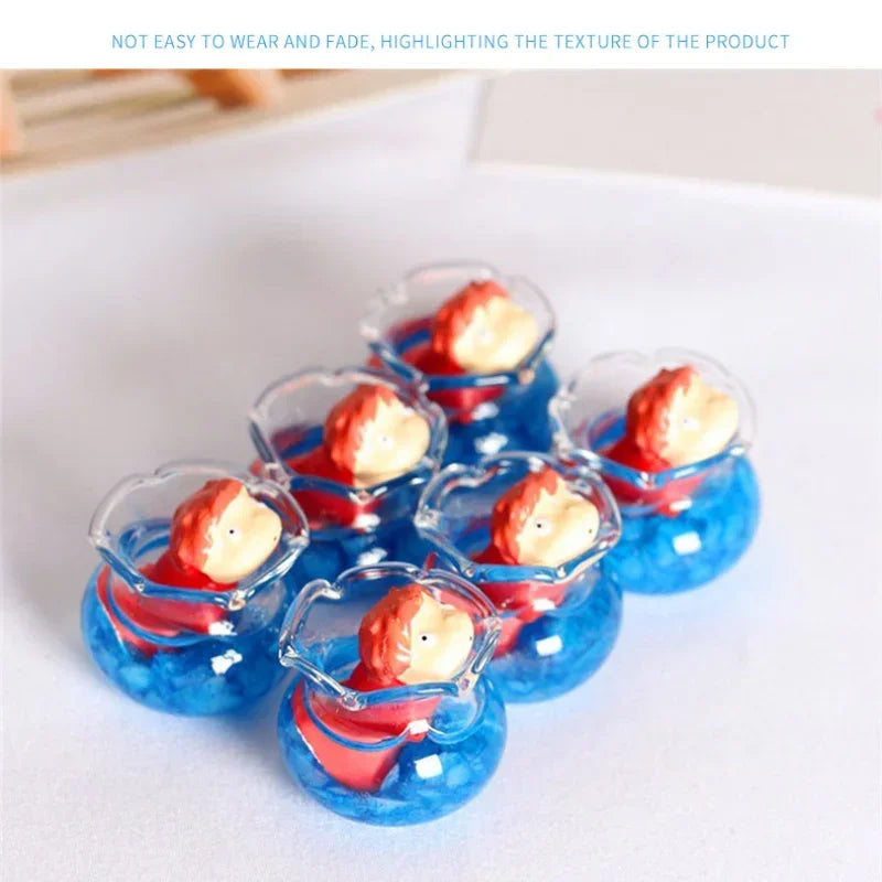 5/10pcs Luminous Mini Resin Garden Decoration Outdoor Patio Lawn Yard Fish Tank Potted Plants Car Ornaments Car Dashboard Toys Oasis Select