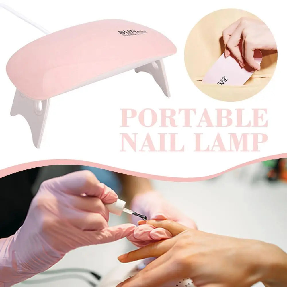 Mini UV/LED Nail Dryer - 6W USB Portable Gel Polish & Resin Curing Lamp 60s/120s Manicure Art Nail Lamp UV Light for Gel Nails Oasis Select
