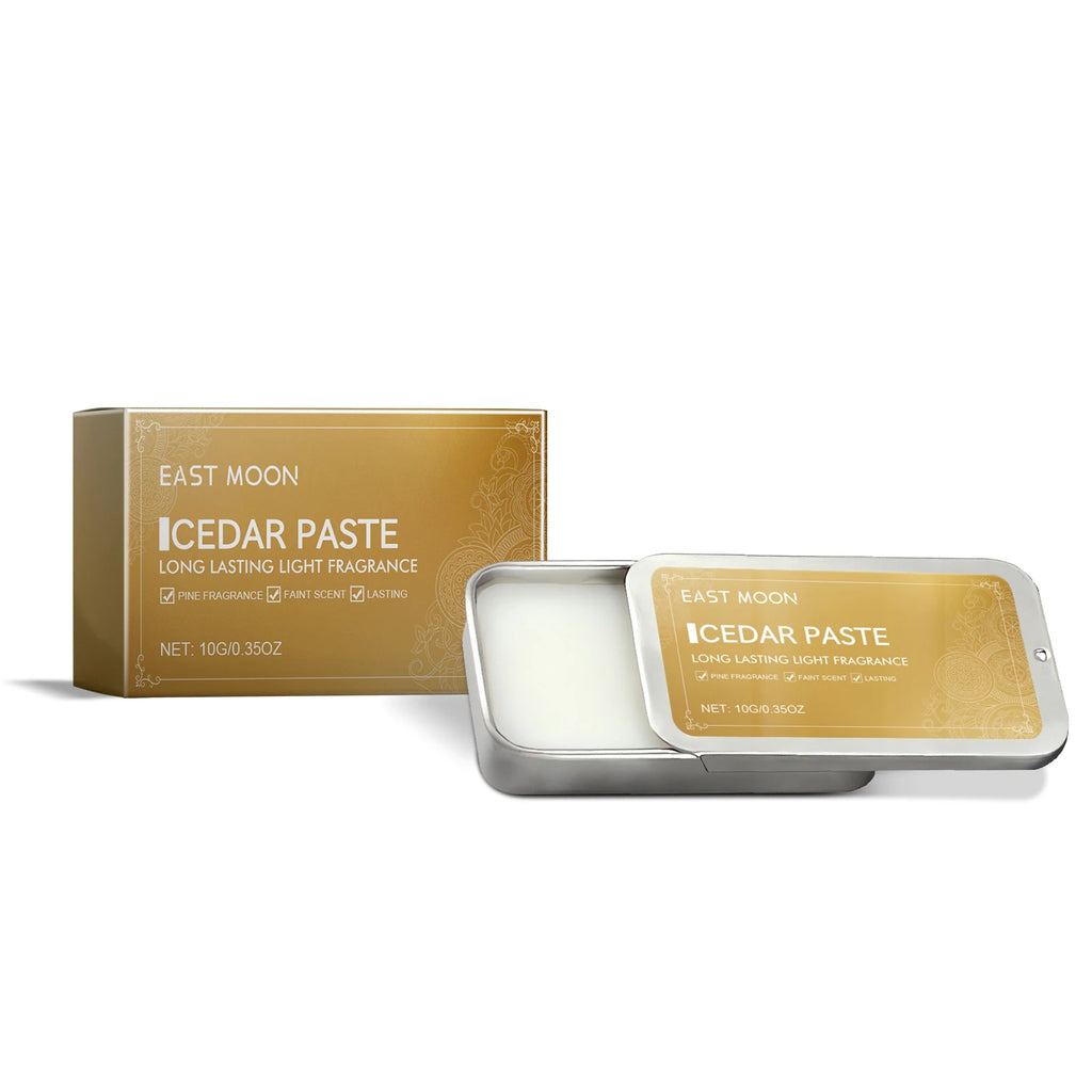 East Moon Men Sandalwood Solid Fragrance Balm | Long-Lasting Scent Solid Fragrance Balm Oasis Select Cedar 10g boxed