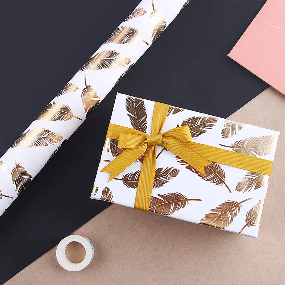 50x70cm Bronzing Gift Wrapping Paper Gold Polka Dots Birthday Valentine's Day Bouquet Gift Packaging Paper DIY Decoration Paper Oasis Select B2