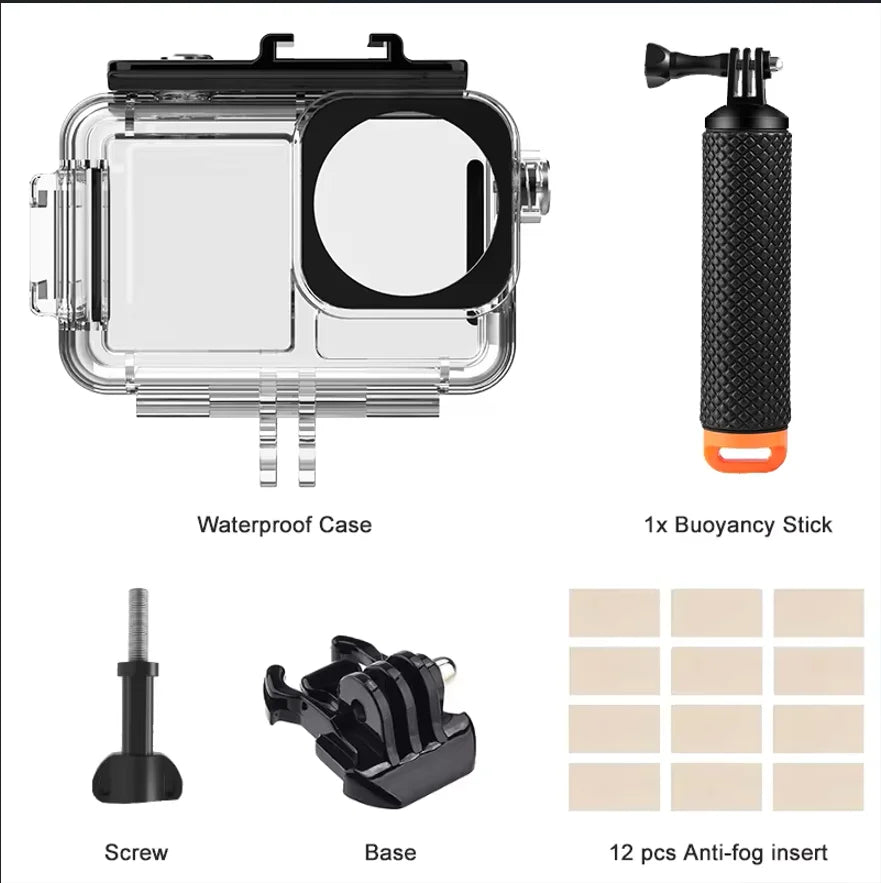 DJI OSMO Action 5 Pro/4/3 Waterproof Housing Case 40M + Filters