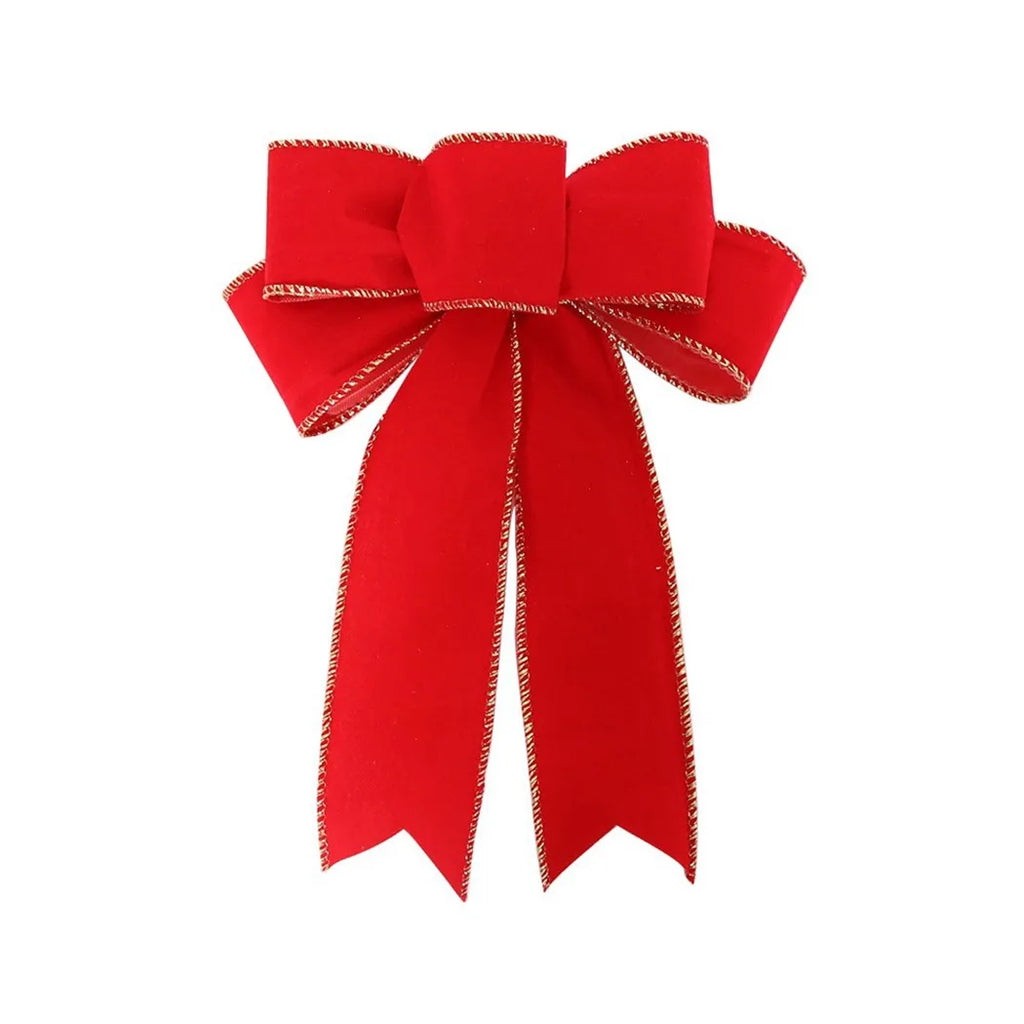 Stylish Cloth Bowknot Ribbon for Holiday Decorations Including Christmas Trees Party Settings Gardens Chairs and Tables Oasis Select Flocking cloth red China Mainland