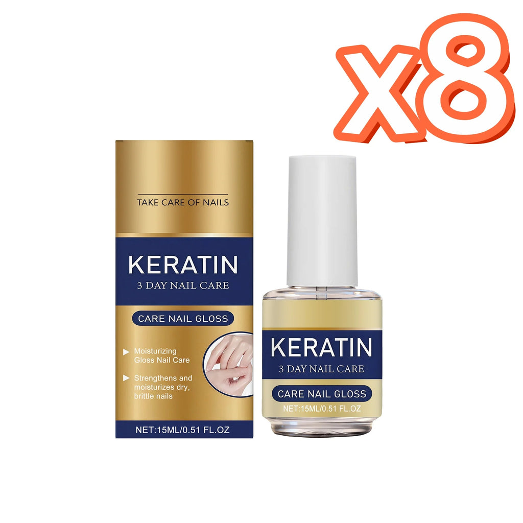 Keratin Nail Care Oil – Repair Brittle Nails & Strengthen Cuticles Nail Treatment Oil Oasis Select 15ml Boxed x 8