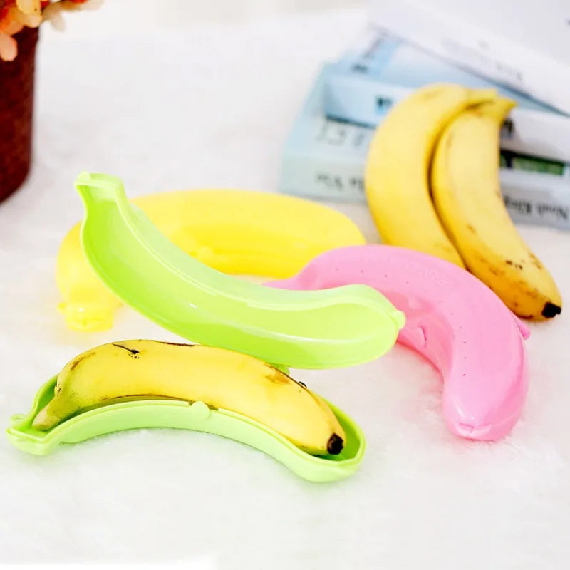 Banana Shaped Storage Box Portable Fruit Protector for School Lunch Outdoor Picnic and Daily Banana Protection Oasis Select