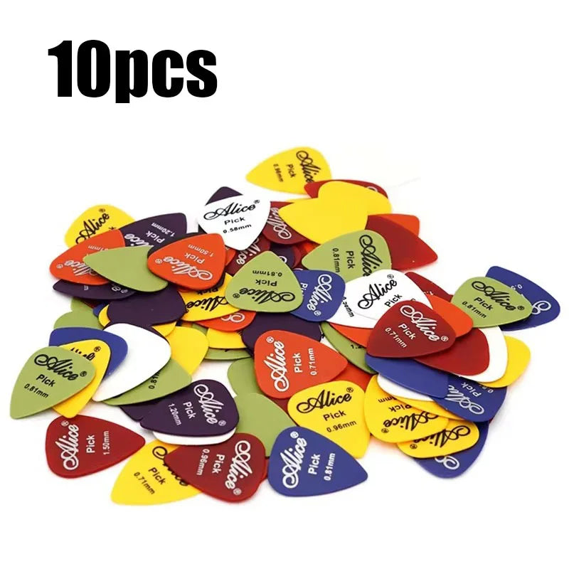 10/30/60pcs Guitar Picks With Storage Box ABS Picks Plectrums For Electric Acoustic Guitar 6 Thickness Guitar Parks Accessories Oasis Select random 10pcs