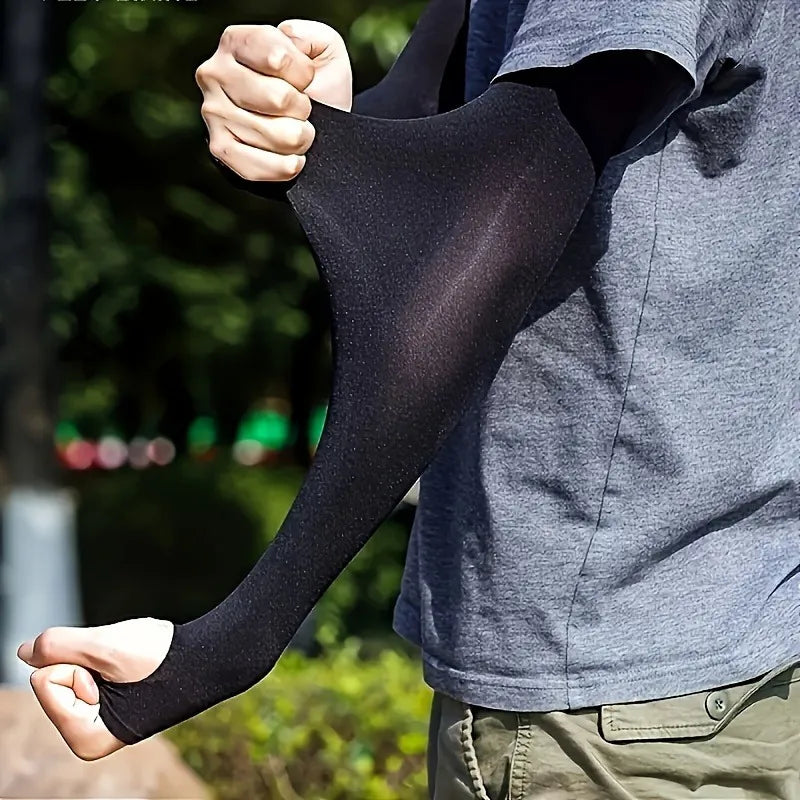 4 Pairs Lightweight Summer Arm Sleeves, UV Protection Elastic Breathable Design for Outdoor Cycling & Motorcycle Use Oasis Select