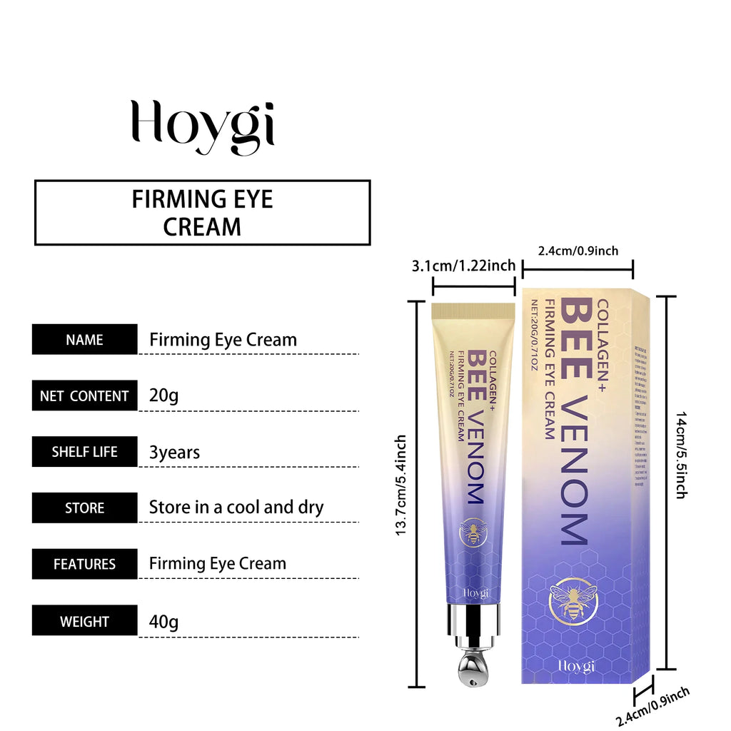 Hoygi Retinol & Bee Venom Eye Cream – Wrinkles & Dark Circles Anti-Aging Eye Cream Oasis Select Bee Venom