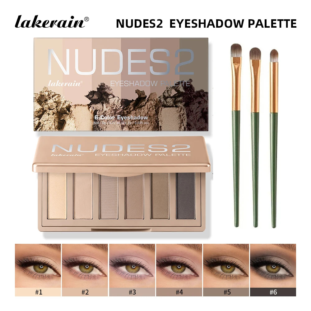 Eyeshadow Palette With Brush Set Long-Lasting Rich Pigment Natural Shades Matte Nudes Eyeshadow Powder Palette Women's Makeup Oasis Select