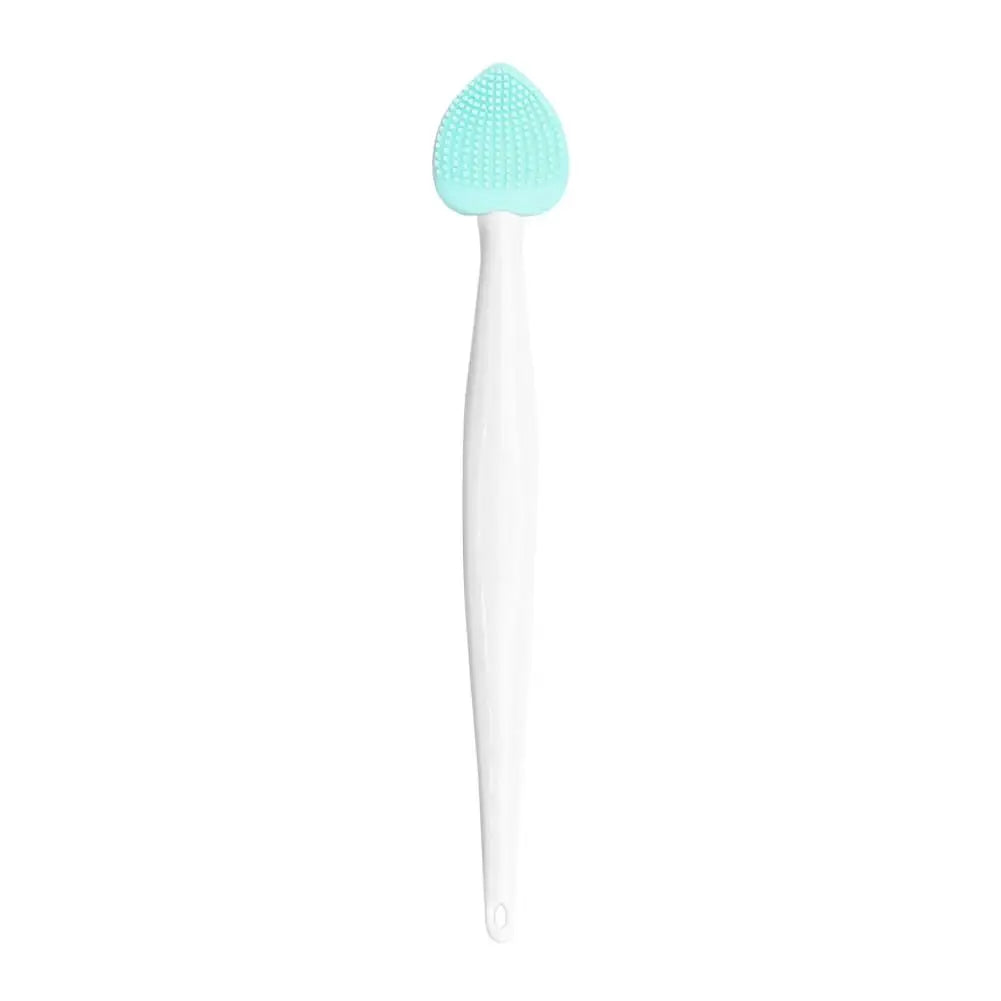 Silicone Pore Cleansing Brush For Face, Scrub Lip Exfoliator Brush Double-Sided Facial Exfoliating Tool for Blackhead Removal Oasis Select C