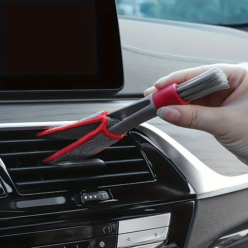 Double Head Car Detail Cleaning Brushes Car Air Vent Cleaning Conditioner Grille Duster Wipe Brushes Car Interior Cleaning Tools Oasis Select