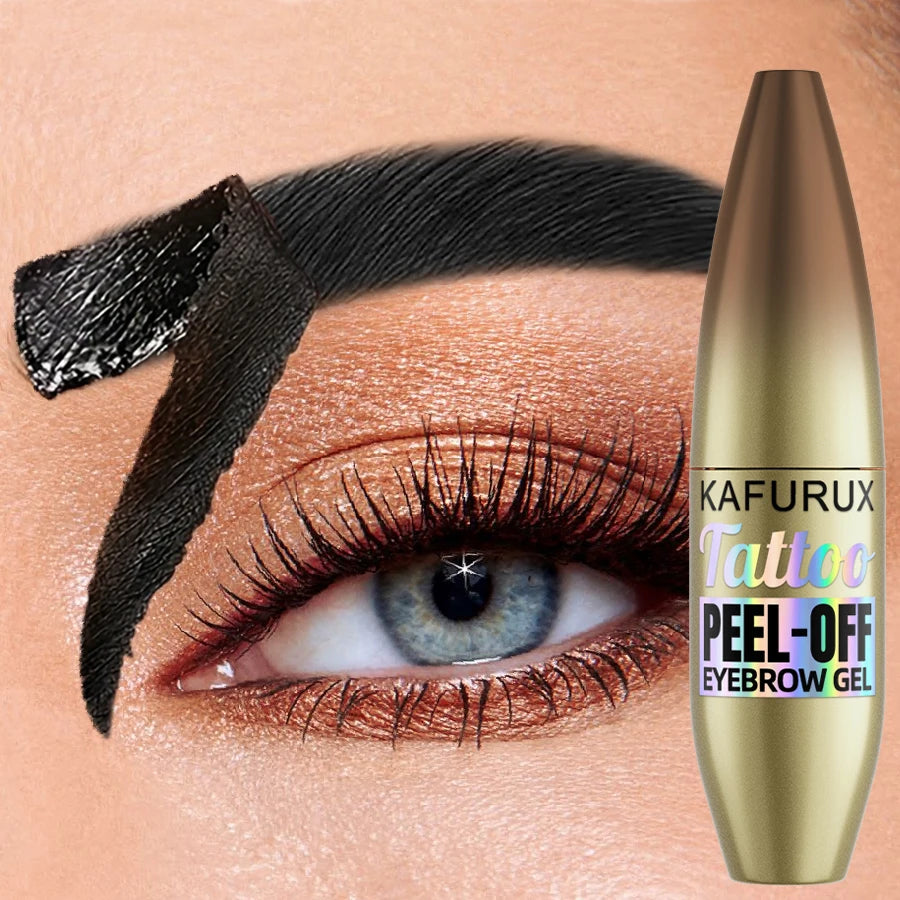 KAFURUX 5-Color Waterproof Peel-Off Eyebrow Tint with Stencils