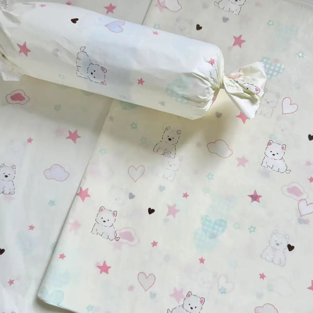 Ins Pink Wavy Dots Snow Pear Paper Gift Wrapping Paper Small Fresh Bouquet Wrapping Paper Gift Paper Diy Handmade Materials Oasis Select Style C