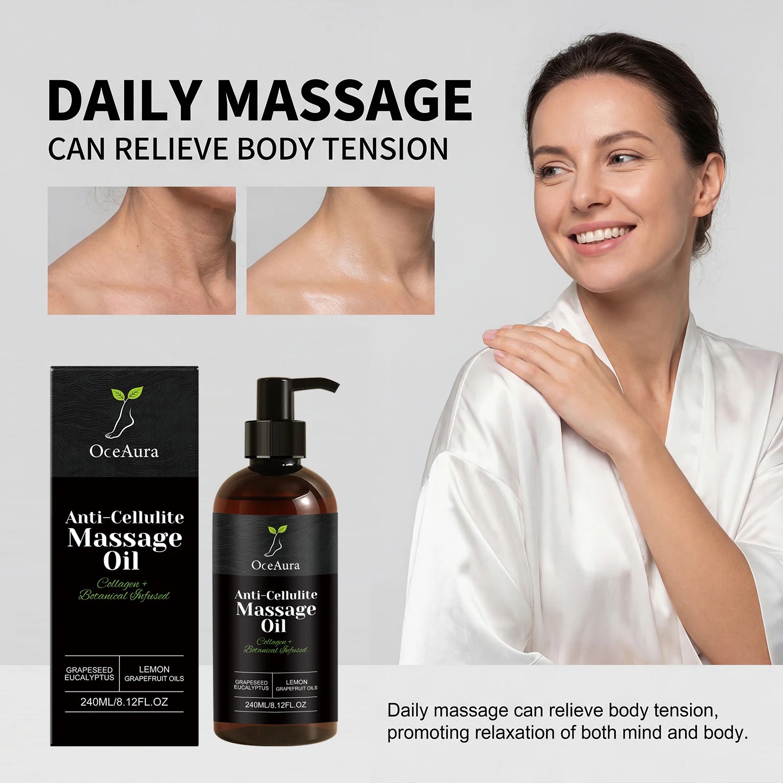 OceAura Collagen Firming Body Oil – Tighten & Nourish Skin 240ml Firming Body Oil Oasis Select