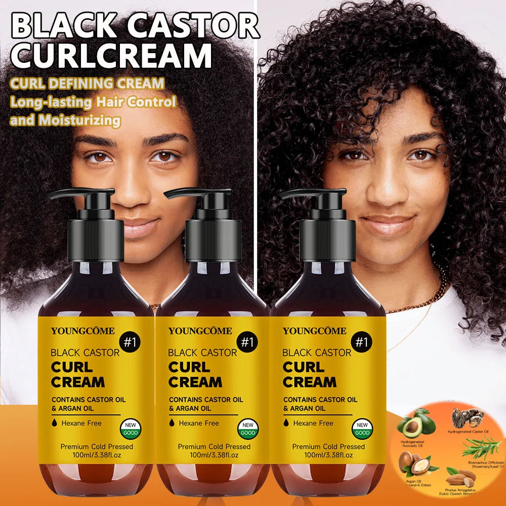 Anti-Frizz Curl Defining Cream – Biotin & Argan Oil | YOUNGCOME
