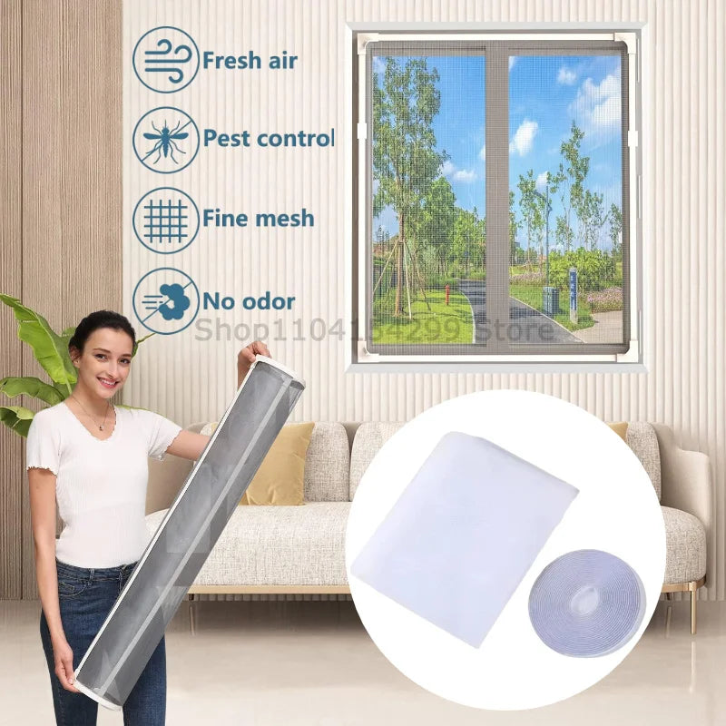 Self Adhesive Fine Mosquito Net Repair Tape Polyester Mosquito Net Window Mosquito Nets with Easy Installation Invisible Mesh Oasis Select