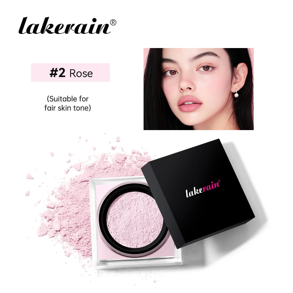 Loose Baking Setting Powder Long Lasting Oil Control Natural Face Matte Waterproof Brightening Loose Powder Makeup Cosmetics Oasis Select 02 Rose
