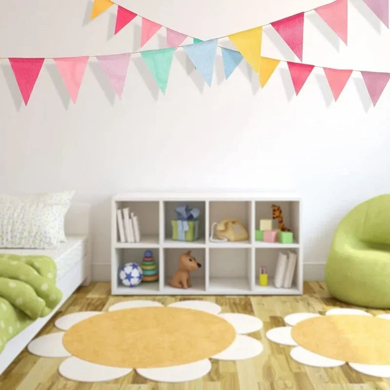 Colourful Jute Linen Pennant Flags Festival Bunting Banners Party Hanging Wedding Hanging Banner Party Garland for Home Decor Oasis Select
