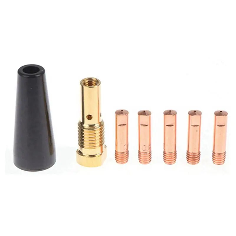 LIKE WISH 15Pcs MIG Welding Kit Flux Core Gasless Nozzle 0.8Mm Brass Welding Tips Replacement MIG Welder Replacement Oasis Select