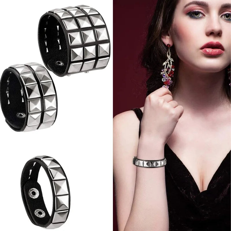 Gothic Nail Bracelet Punk Hip-Hop Rivets Casual Couple Bracelet Party New Year's Christmas Valentine's Day Birthday Gift Oasis Select