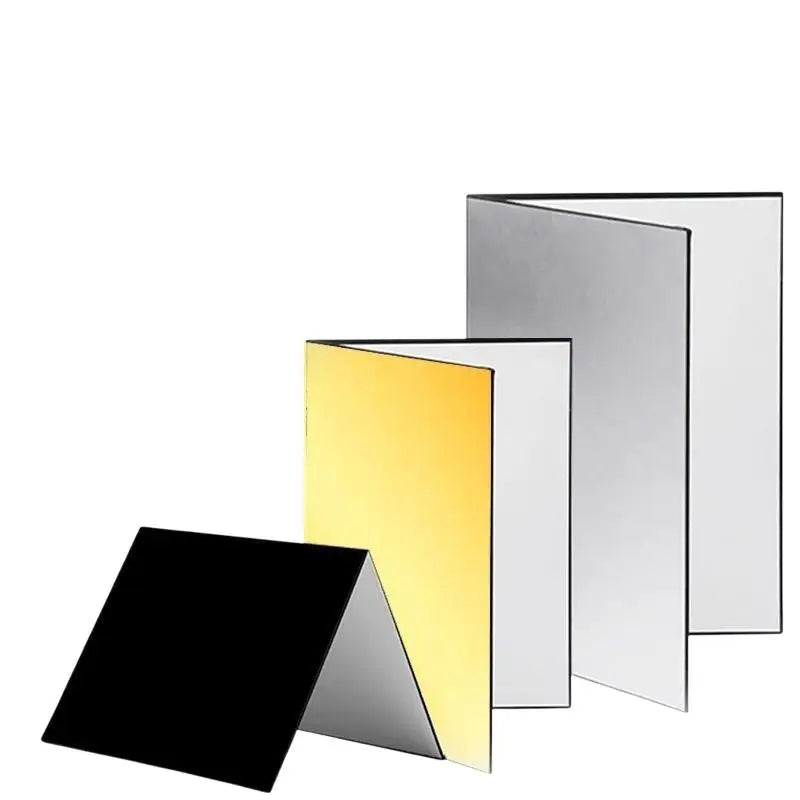 3-in-1 Foldable Photography Reflector Board Durable Paperboard Light Diffuser for Home Studio Product Shooting Oasis Select