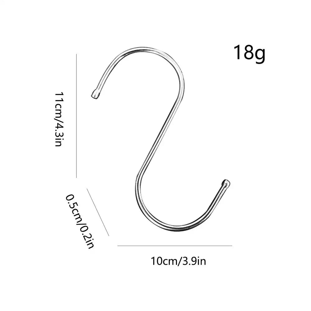 Stainless Steel S Hooks Multipurpose Stainless Steel Hooks Rust-Proof Hooks with Large Bearing Load Hangable Hooks for Bedroom Oasis Select large