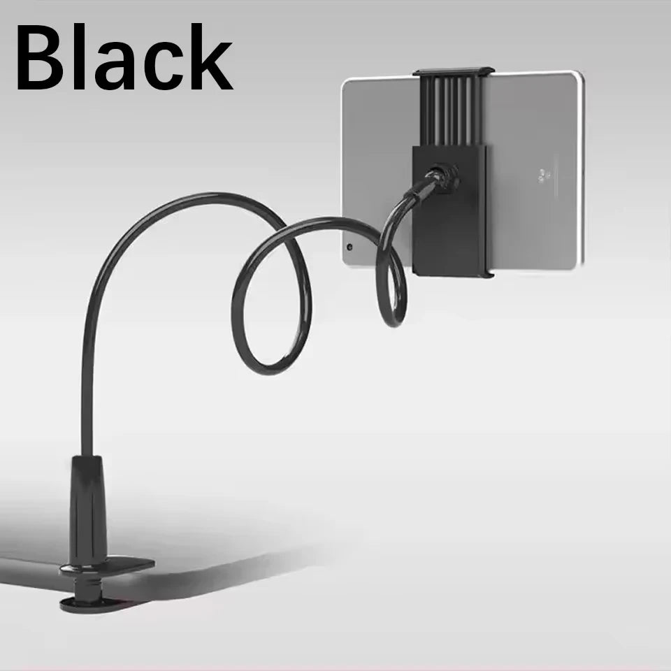 Portable 360° Rotation Mobile Phone Holder Stand Flexible Lazy Bed Desktop Bracket Flat bracket Stand Base For iPhone Samsung Oasis Select Black