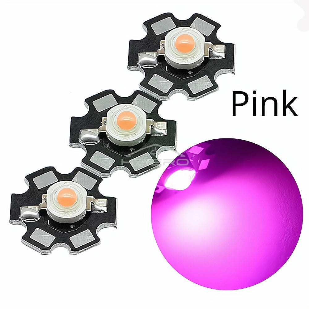 3W High Power LED Chip Beads 10/20 Pack + 20mm Star PCB