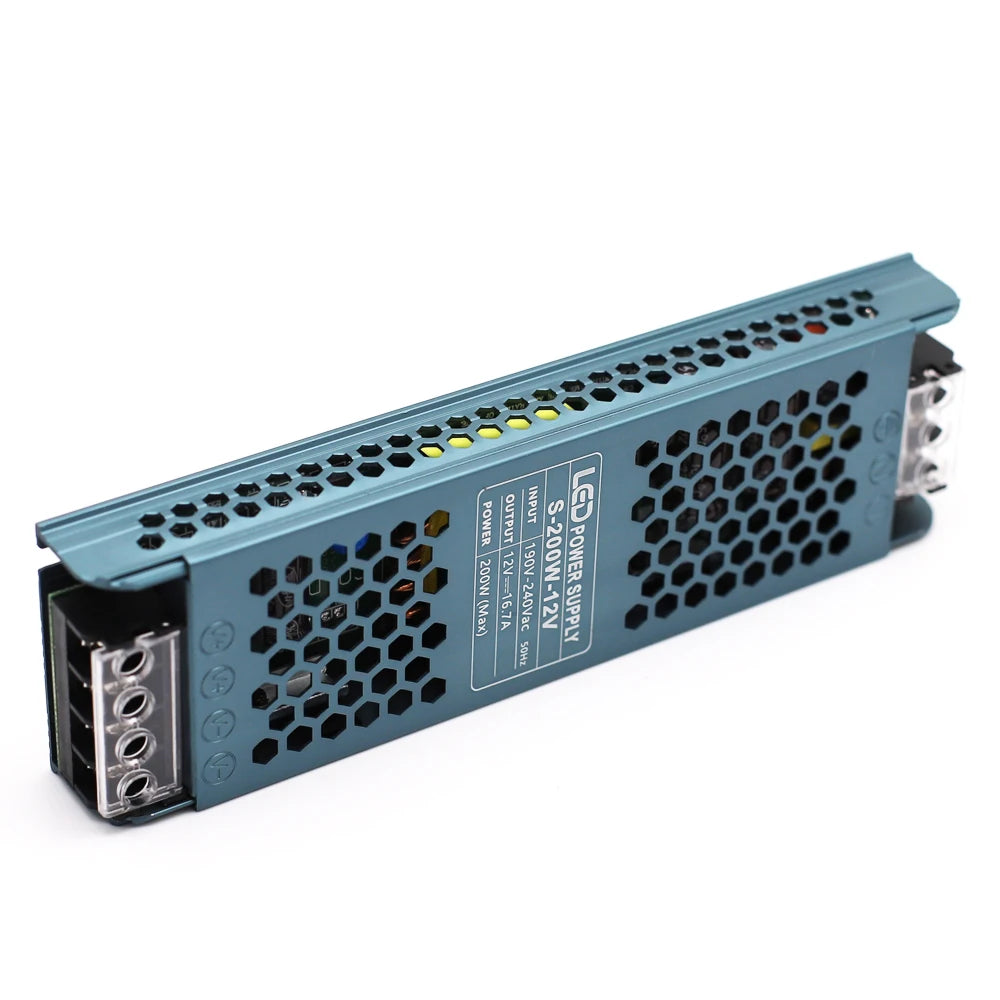 DC 12V 24V LED Power Supply AC190-240V Mute Lighting Transformers 60W 100W 200W 300W 400W LED Light Driver Power Adapter Oasis Select