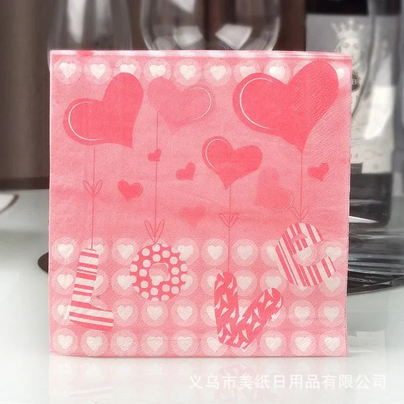 20PCS Rose Flower Assorted Vintage Napkins Decoupage Materials Christmas Paper Towels Crafts Disposable Tableware беби бон Oasis Select 11