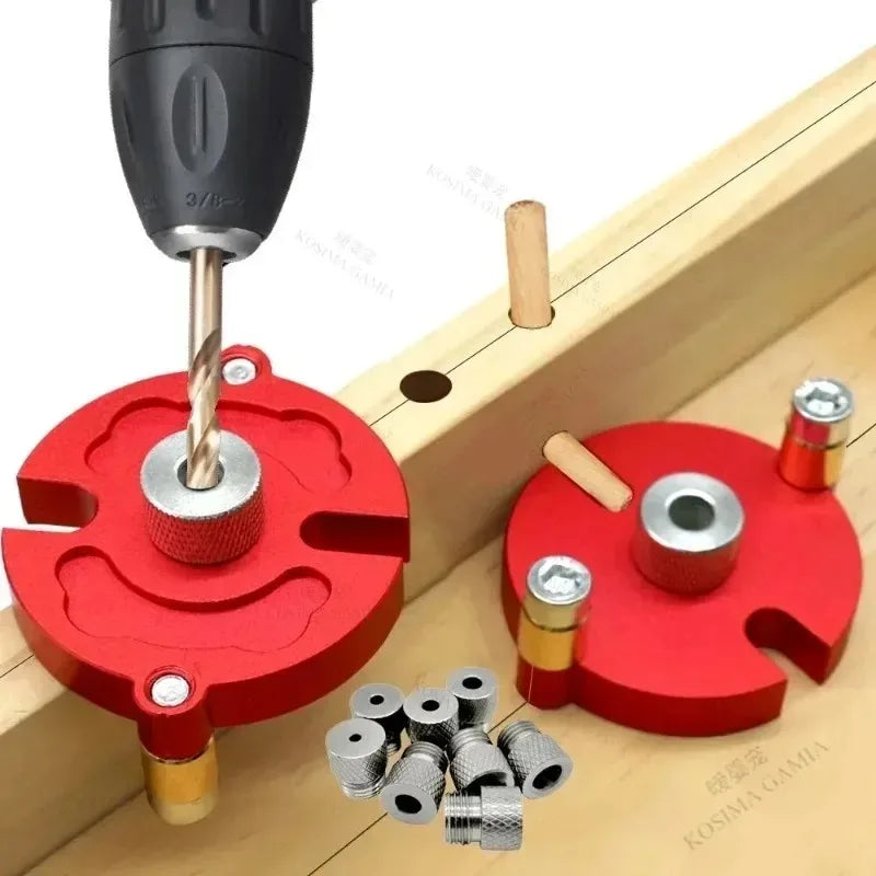 Professional Woodworking Self Center Dowel Jig Handheld Drill Guide for Straight Holes Panel Hole Puncher Locator Tool Oasis Select