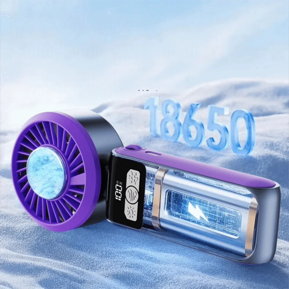 Flexible Folding Design Semiconductor Heat Dissipation Fan Soft Ambient Light Reliable Material Portable Folding Fan Oasis Select