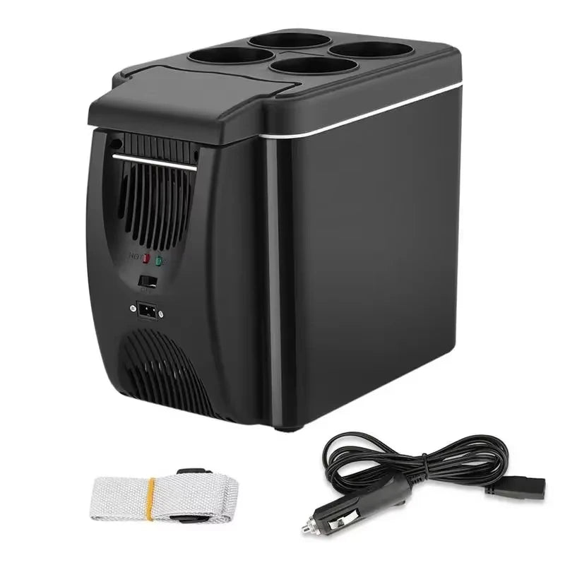 Electric Car Refrigerator 6L 12V Mini Freezer Car Freezer Cooler and Warmer Electric Fridge Portable Icebox Travel Refrigerator Oasis Select 6L 12V Black 1