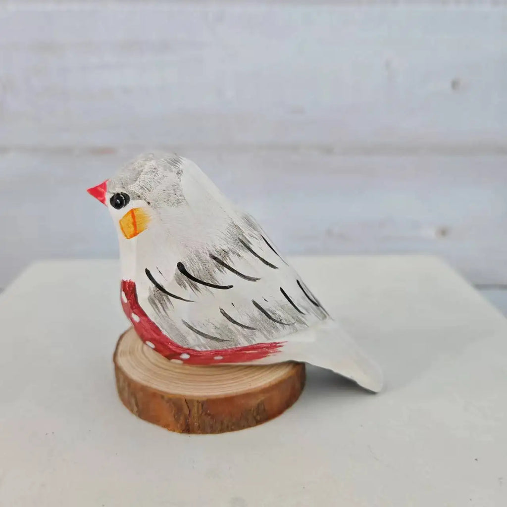 Desktop Ornament Cute Wood Carving Bird Mini Carving Small Bird Ornament Nordic-style Handmade Wooden Bird Figurine Home Decor Oasis Select G