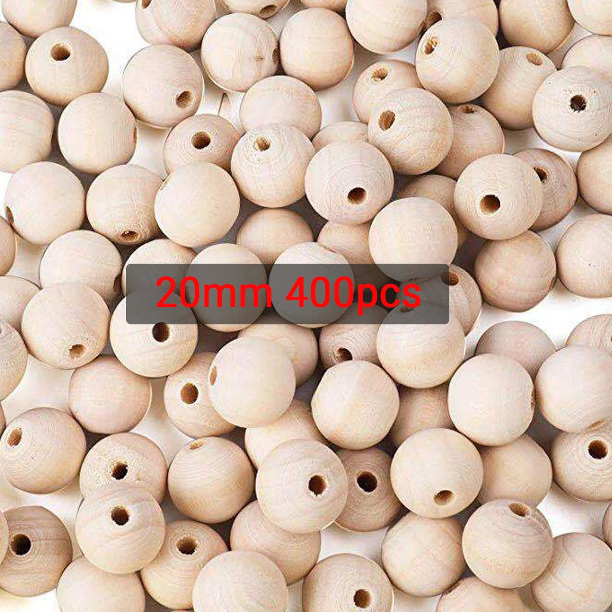 30-400pcs wooden beads round separator wooden balls 20/30/40 mm lead-free beads for jewelry making DIY handmade accessories Oasis Select 20MM 400PCS